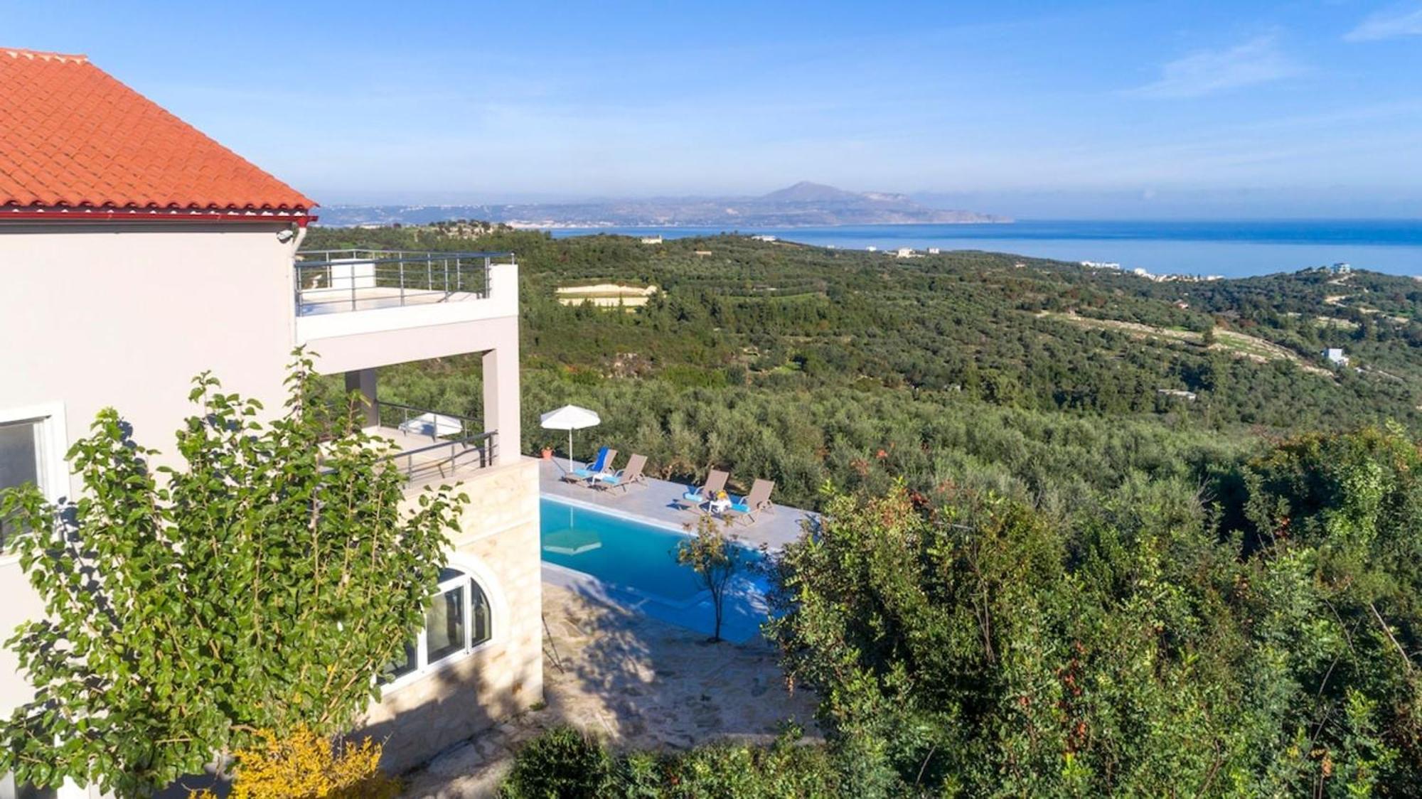 Villa Konstantinos Hilltop Vineyard Escape 阿尔米里达 外观 照片