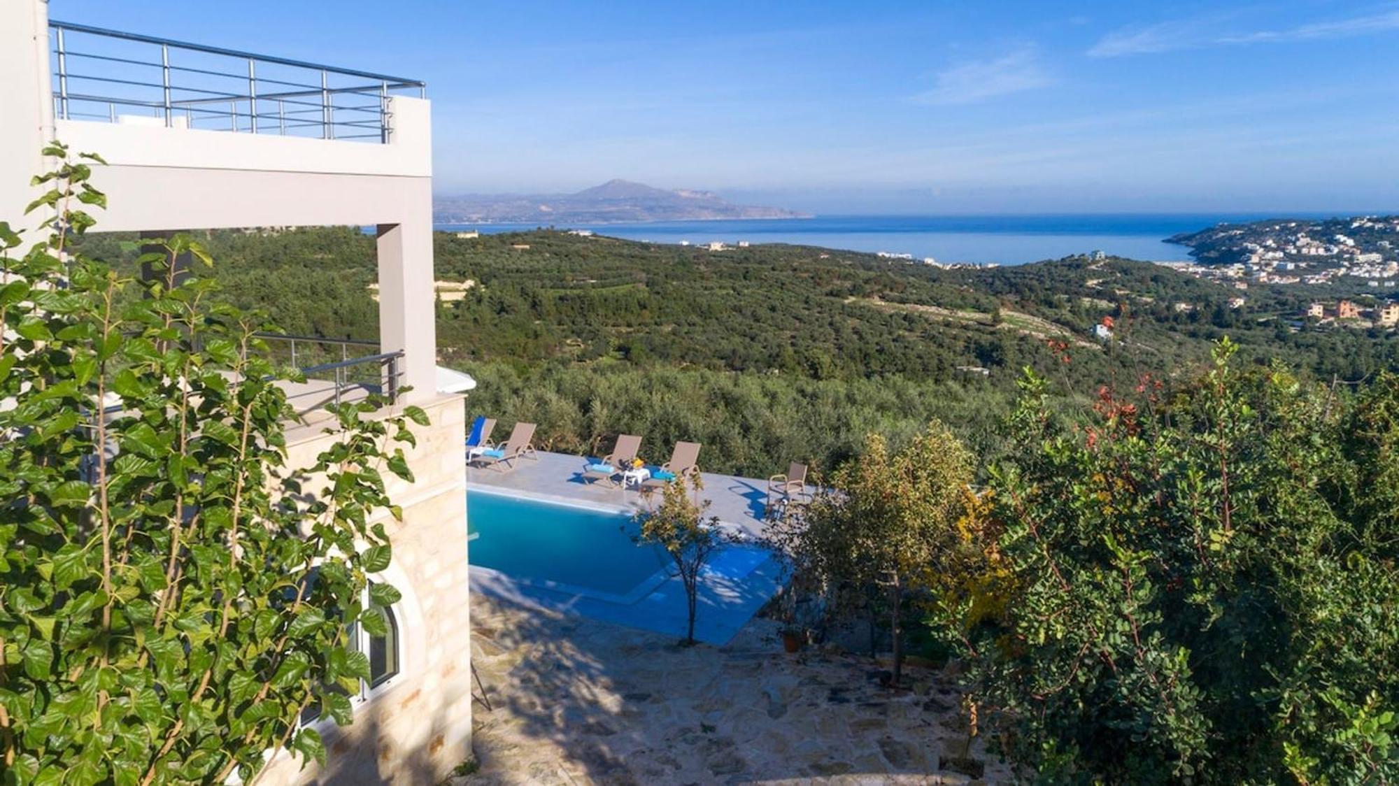 Villa Konstantinos Hilltop Vineyard Escape 阿尔米里达 外观 照片