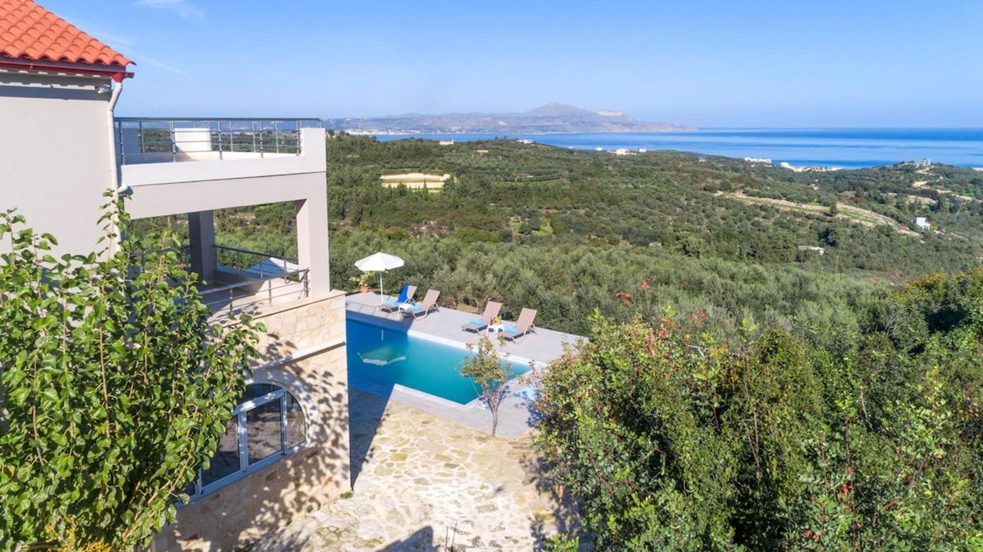 Villa Konstantinos Hilltop Vineyard Escape 阿尔米里达 外观 照片