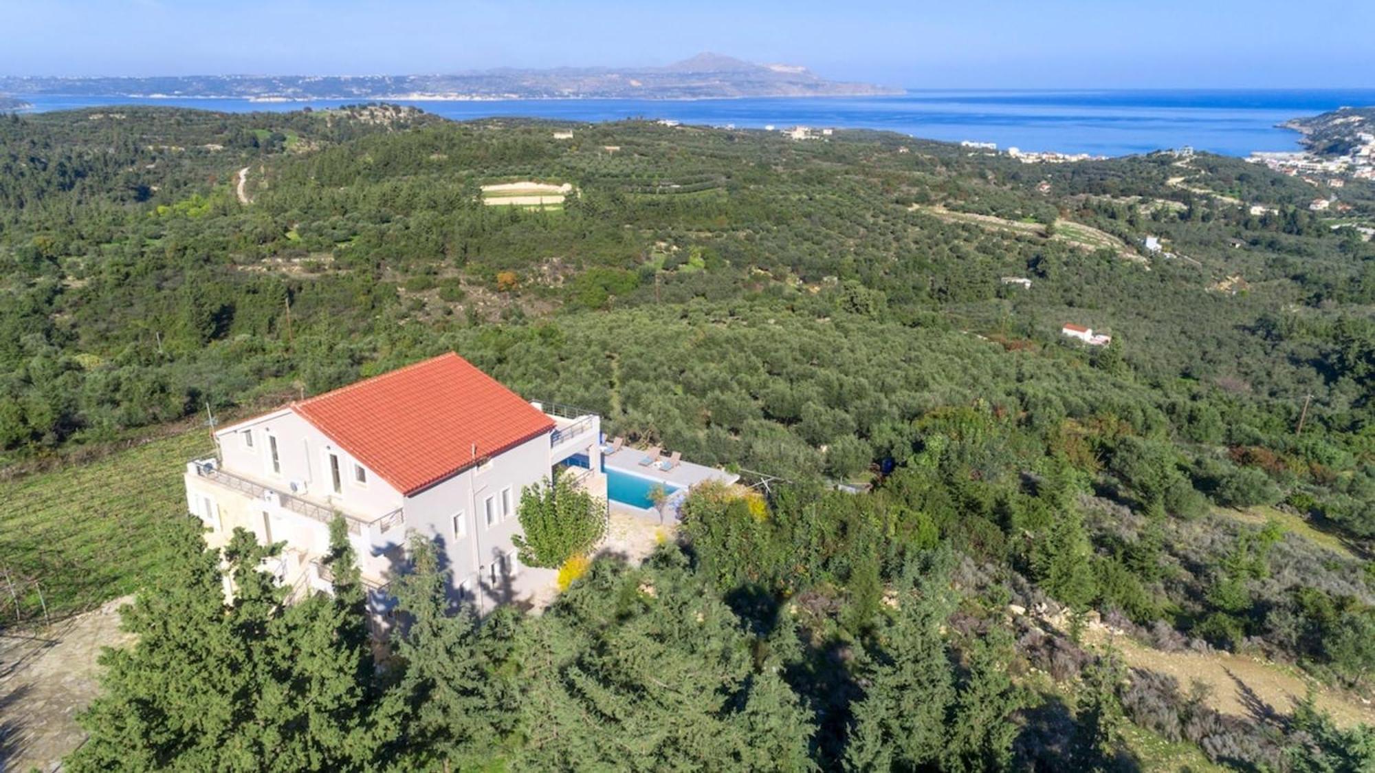Villa Konstantinos Hilltop Vineyard Escape 阿尔米里达 外观 照片