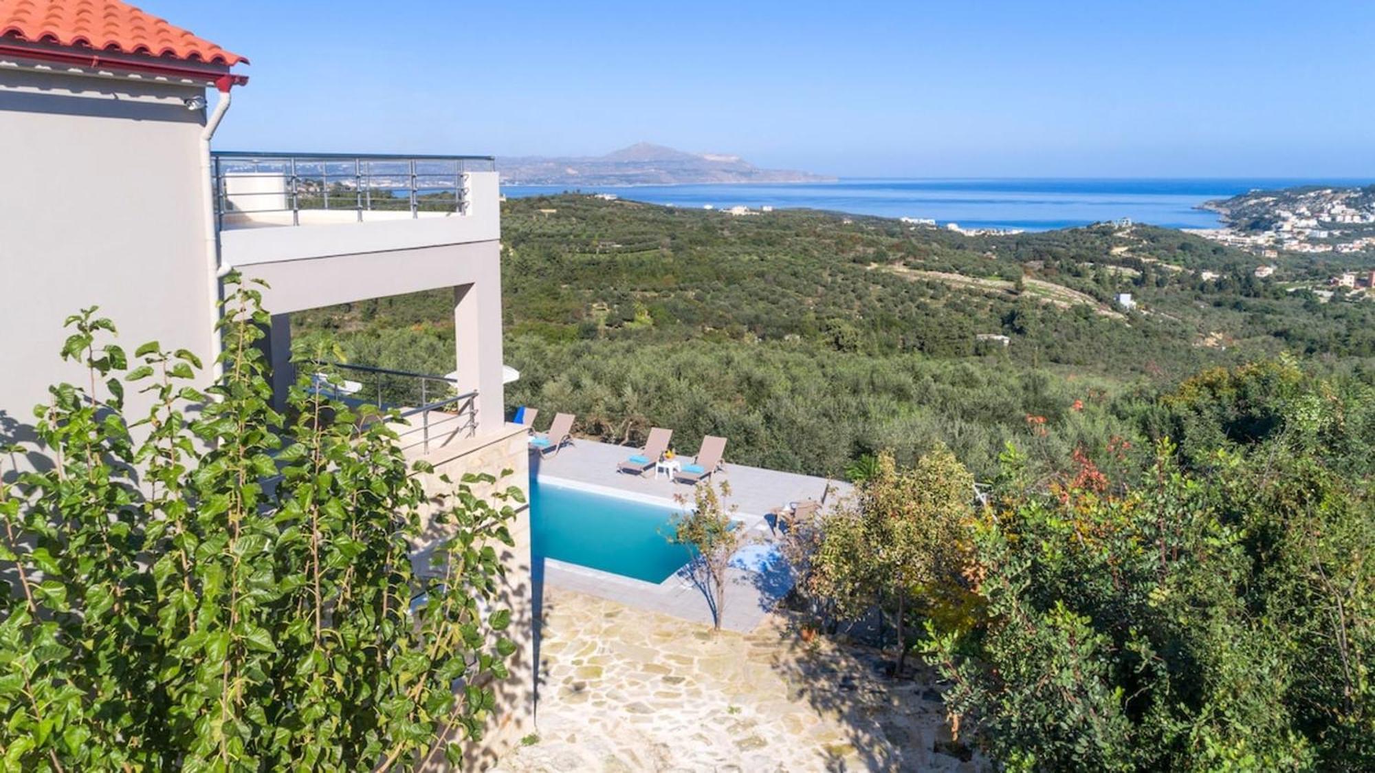 Villa Konstantinos Hilltop Vineyard Escape 阿尔米里达 外观 照片