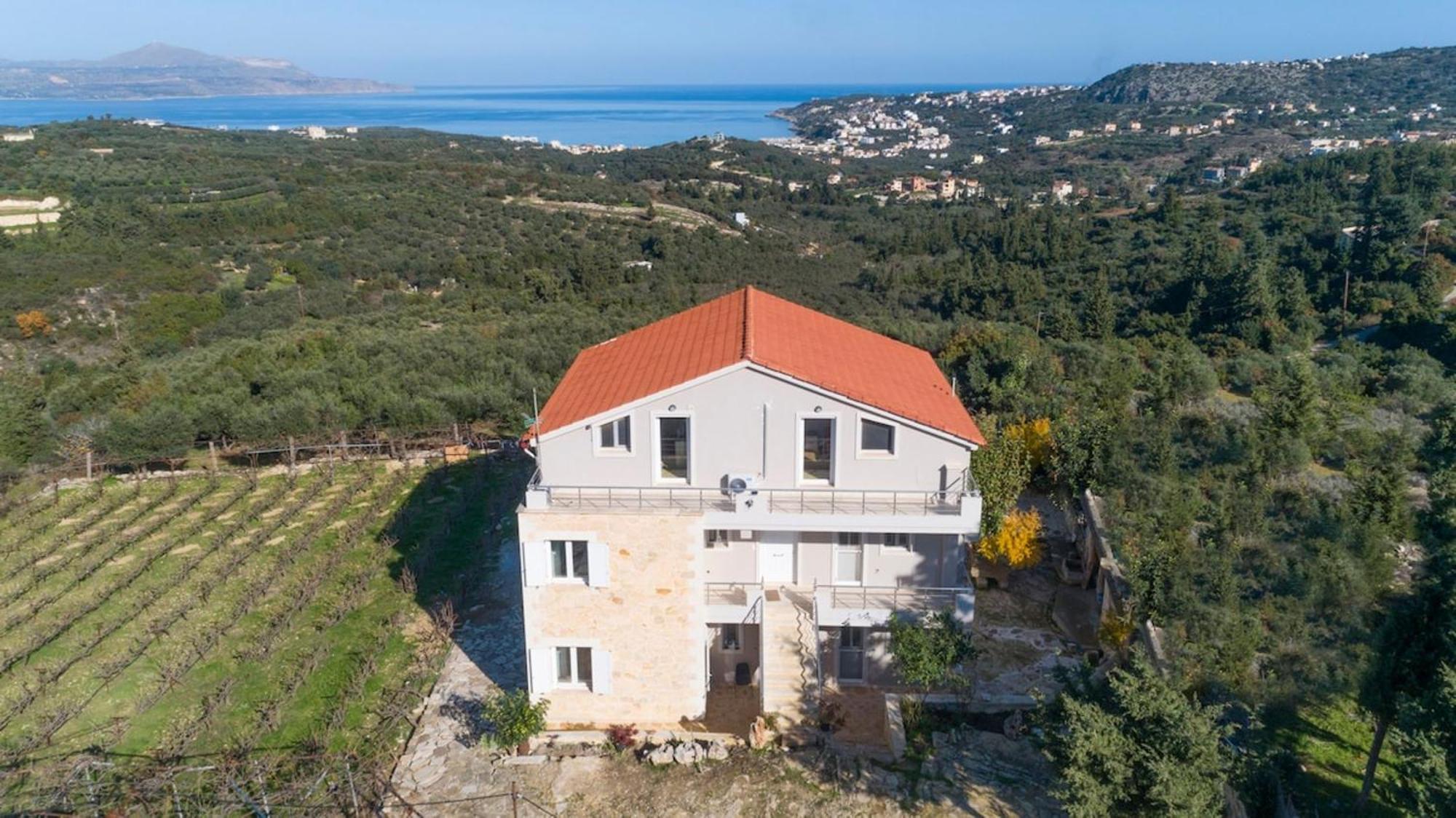 Villa Konstantinos Hilltop Vineyard Escape 阿尔米里达 外观 照片