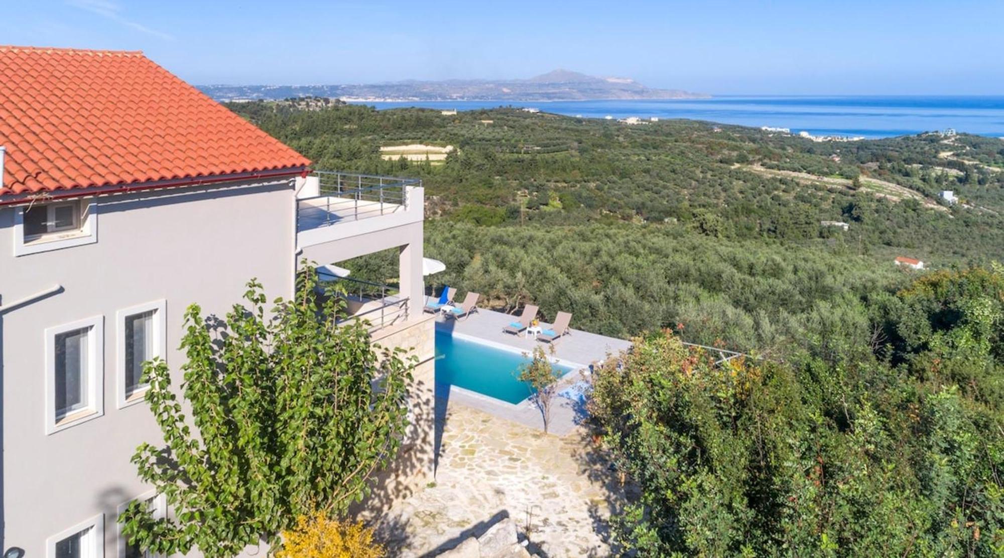 Villa Konstantinos Hilltop Vineyard Escape 阿尔米里达 外观 照片